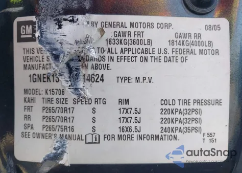 2006 Chevrolet Tahoe Lt z USA, uszkodzony, nr VIN 1GNEK13T66J114624